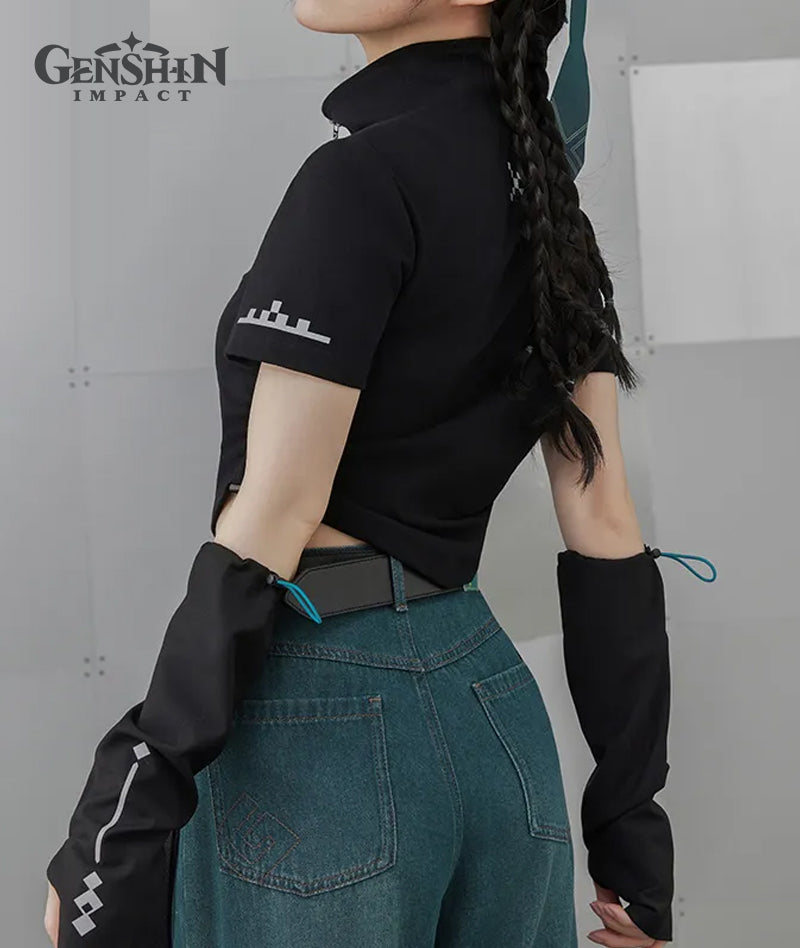 [Official Merchandise] Kinich Theme Impression Clothing Half-Zip T-Shirt with Sleeve Covers