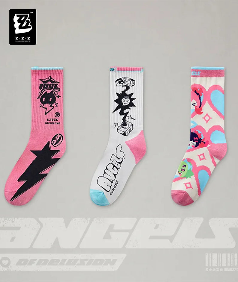 [Official Merch] Zenless Zone Zero Angels of Delusion Sock Set / 3 Pairs