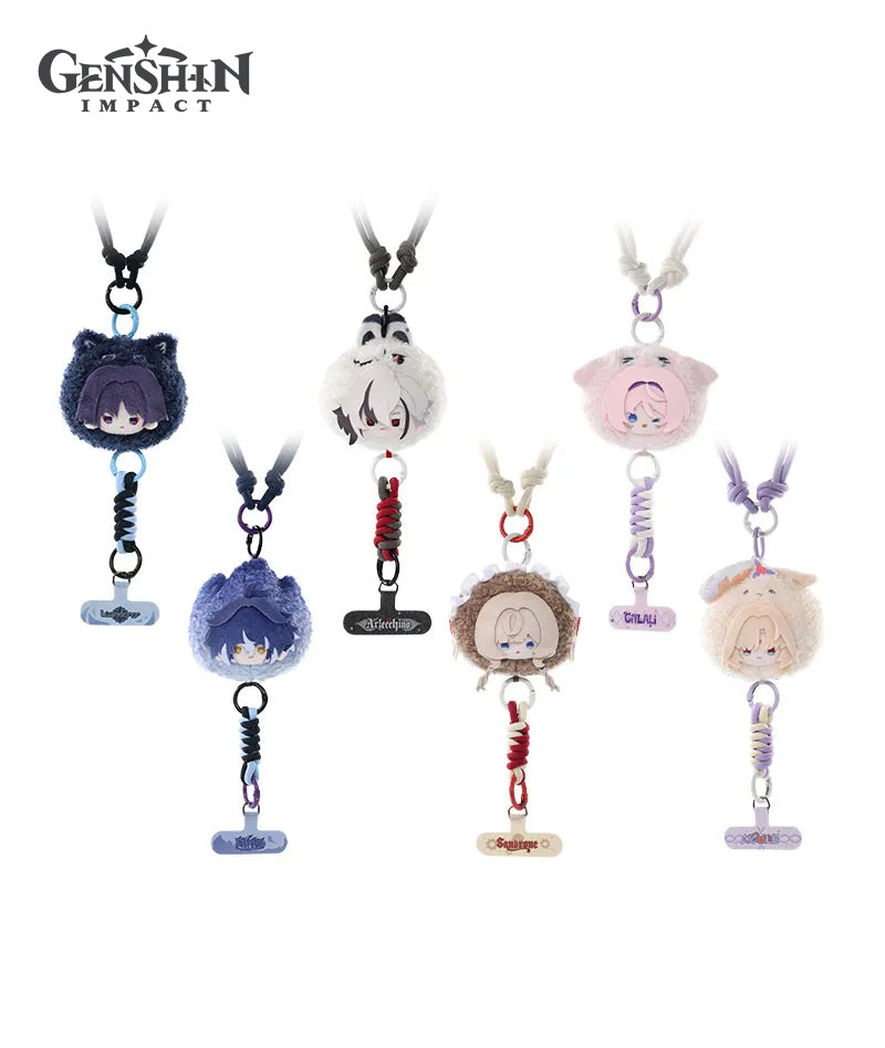 Genshin Impact Aurora Party Plush Phone Lanyard