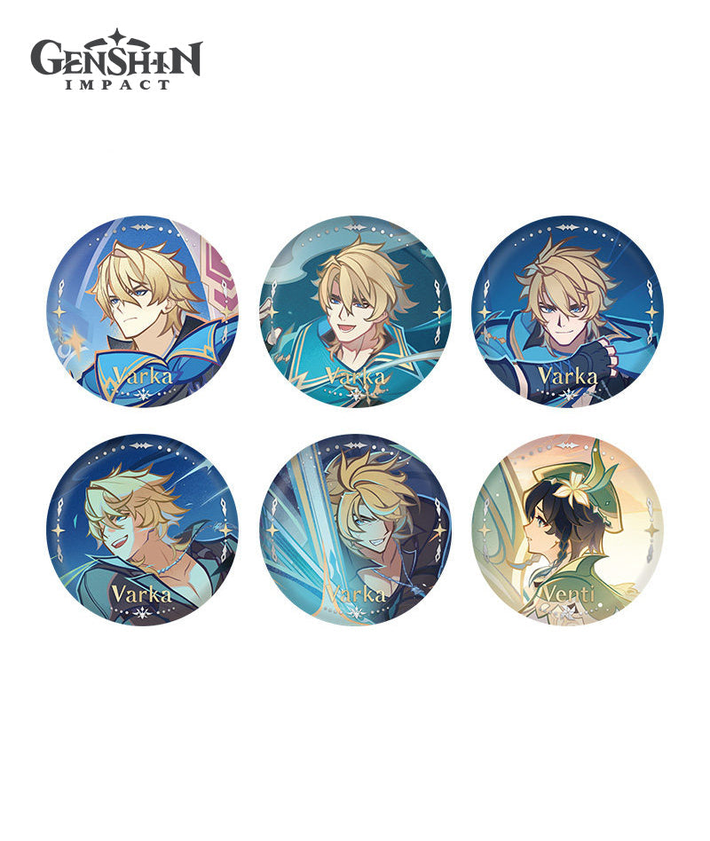 [Official Merch] Genshin Varka Another Prologue Badge & Postcard Set