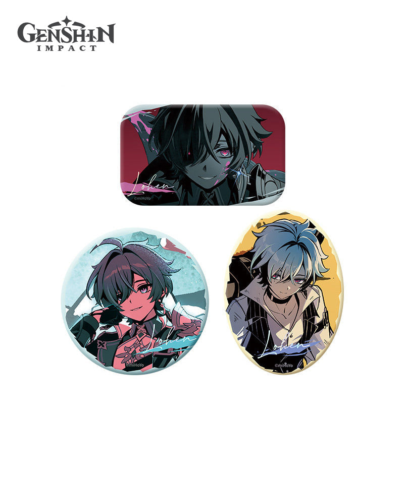Genshin Impact Lohen Sharpened Arrowhead Badge & Postcard Set