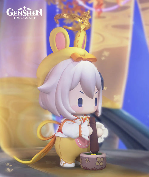 Genshin Impact Paimon Little Moon Rabbit Chibi Figure
