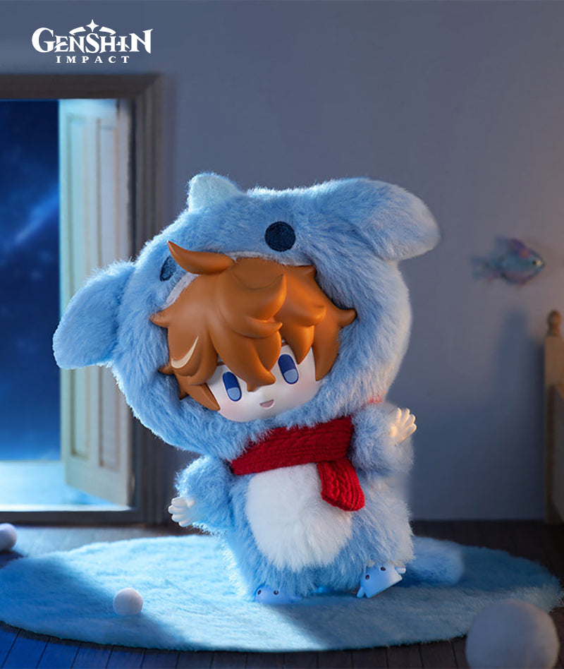 [Official Merch] Genshin Impact Winter Nesting Series Plush Keychains - Klee & Zhongli