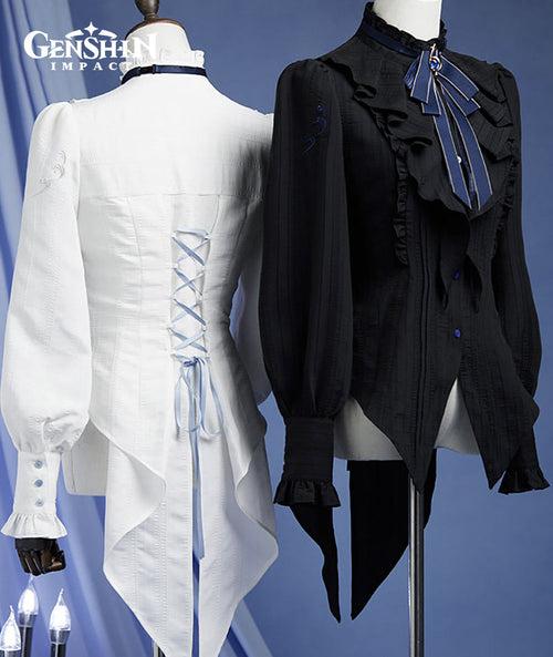 Genshin Impact Furina Impression Clothing Long Sleeve Cinched Waist Shirt