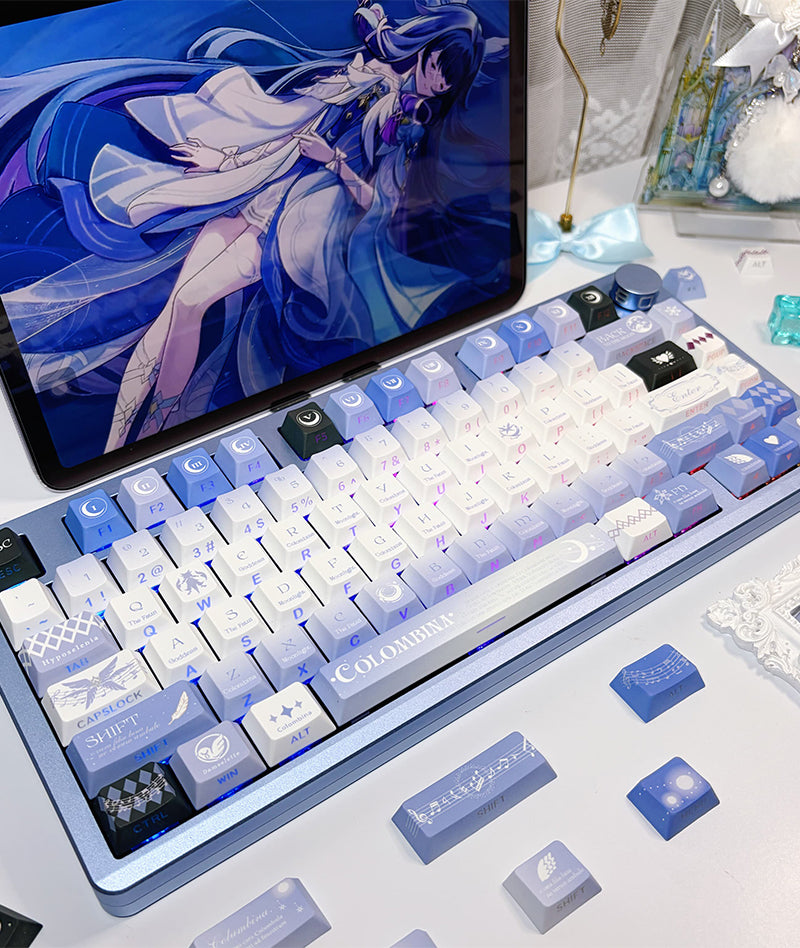 Genshin Impact Columbina Keycap Set Custom Keyboard Caps
