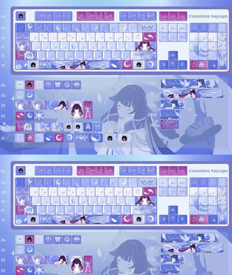 Genshin Impact Columbina Keycap Set Custom Keyboard Caps