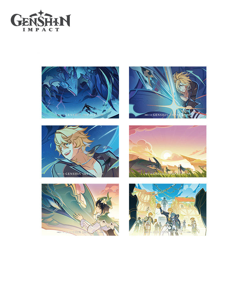 [Official Merch] Genshin Varka Another Prologue Badge & Postcard Set