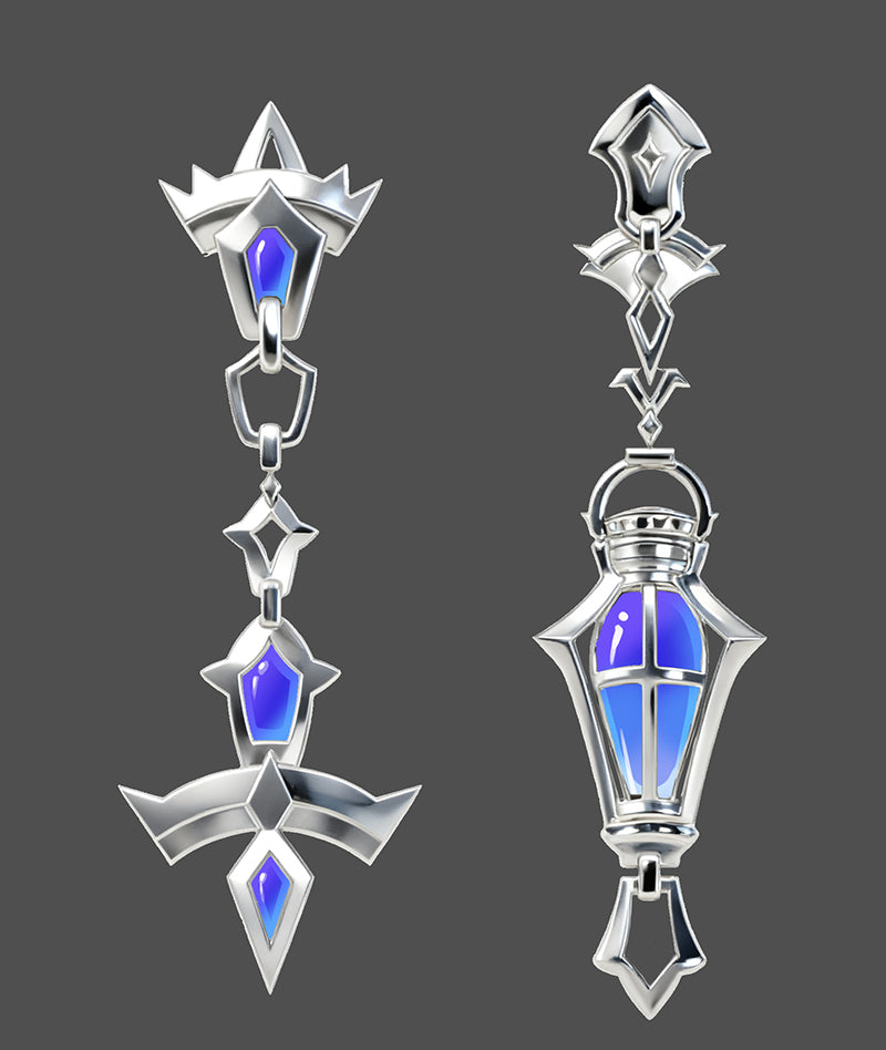 Genshin Impact Flins Pin Badge & Earrings