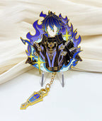 Genshin Impact Flins Pin Badge & Earrings