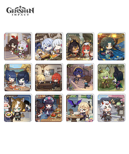 [Official Merchandise] Genshin Impact Characters Birthday Acrylic Fridge Magnets