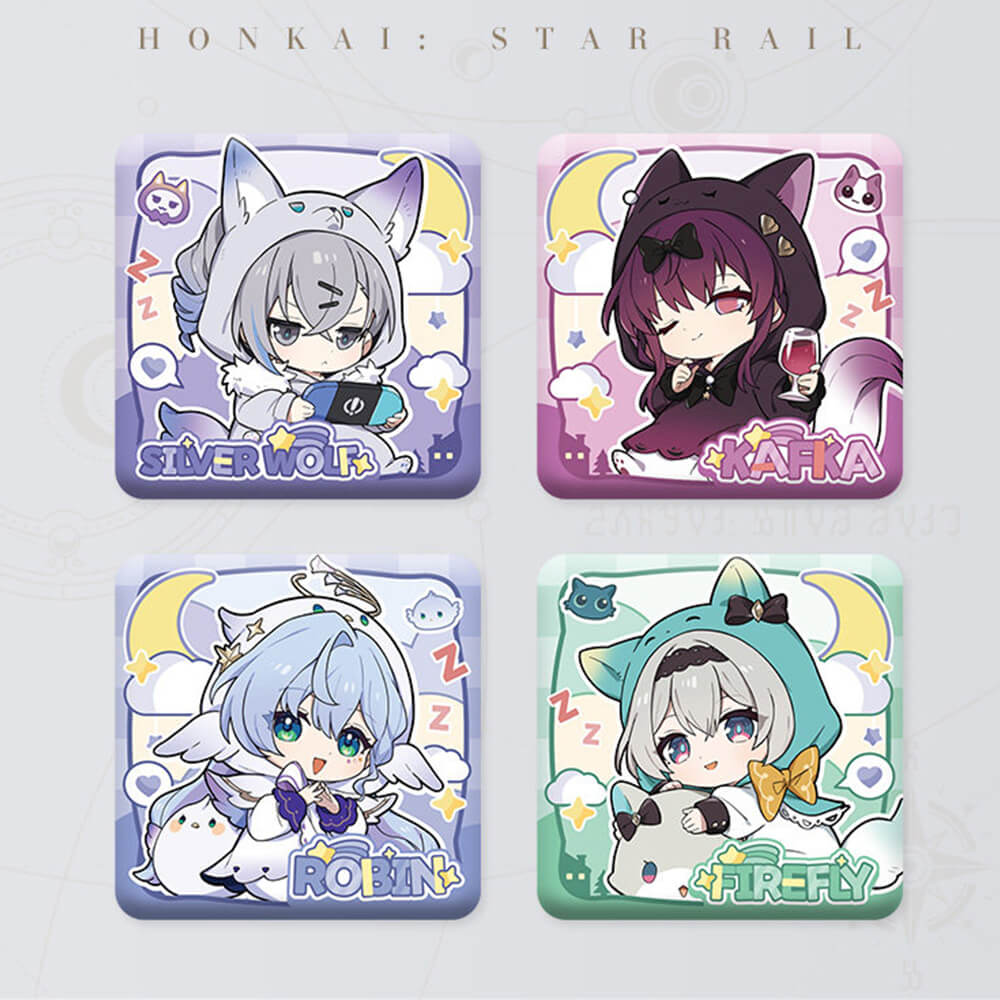 Honkai: Star Rail Girls Dormitory Series Chibi Square Badge