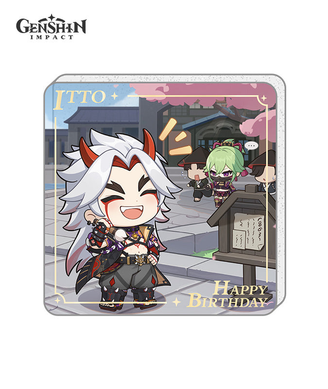 Genshin Impact Characters Birthday Acrylic Fridge Magnets