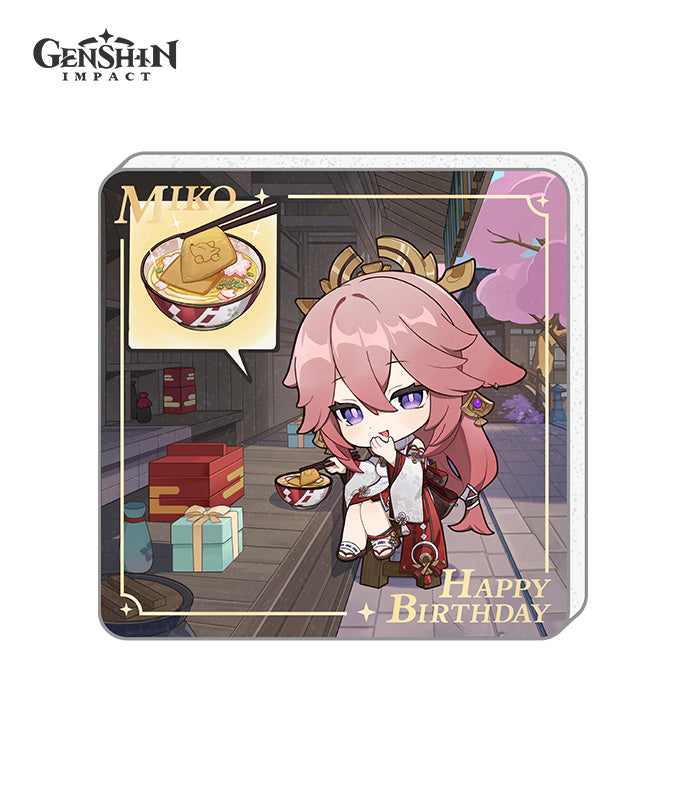 Genshin Impact Characters Birthday Acrylic Fridge Magnets