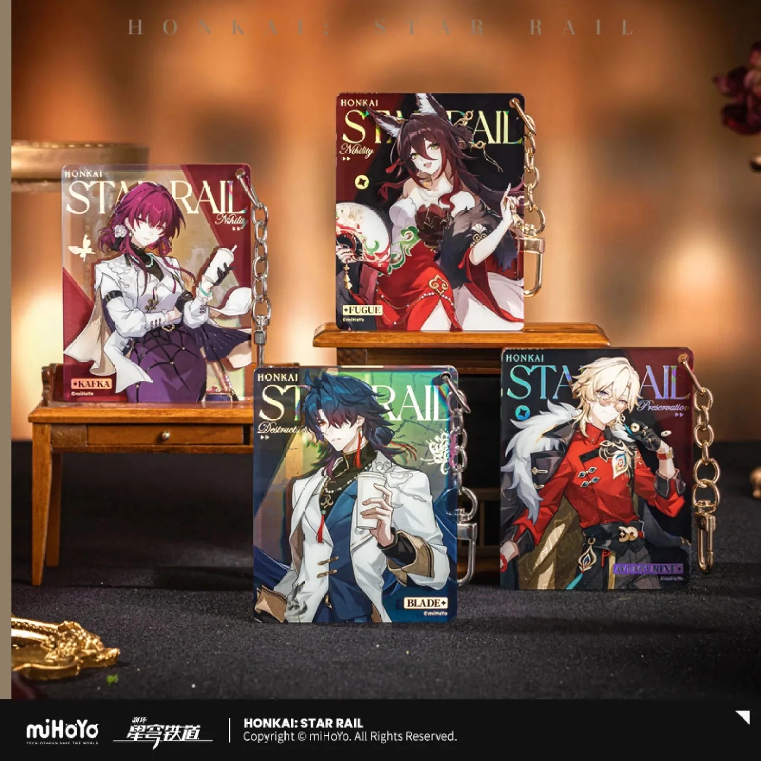 [OFFICIAL] Honkai Star Rail Train Journey Series Merch - Kafka, Blade, Aventurine, Fugue