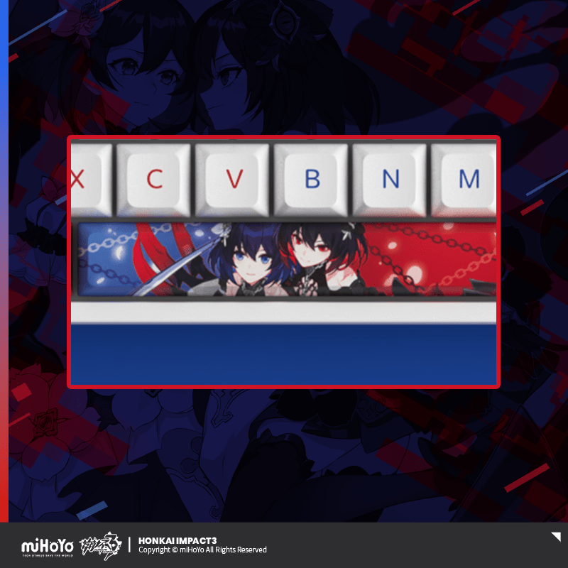 Honkai Impact 3rd Seele Theme Custom Mechanical Keyboard CS