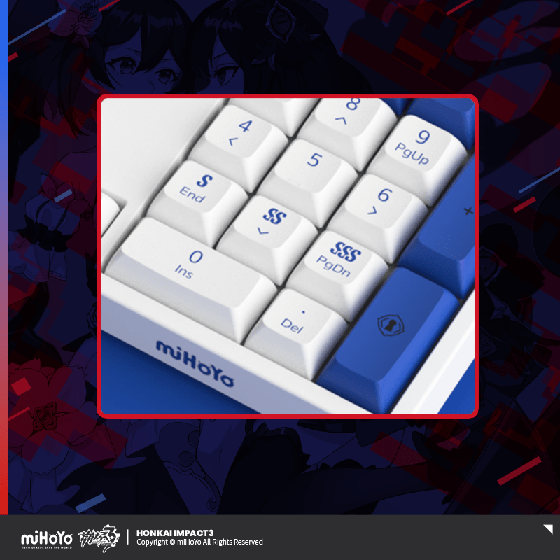 Honkai Impact 3rd Seele Theme Custom Mechanical Keyboard CS
