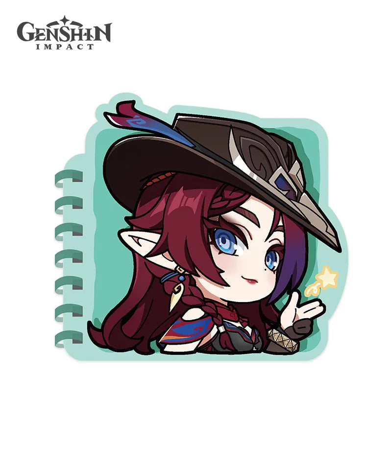 Genshin Impact Natlan Chibi Character Expression Series Spiral Notebook