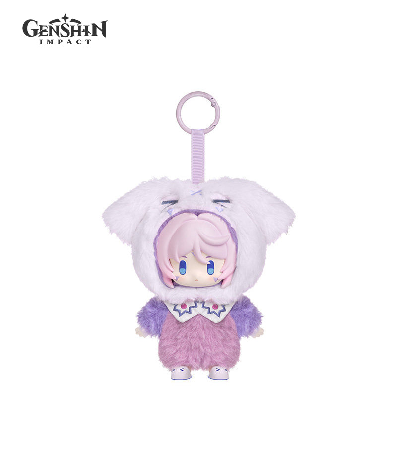 [Official Merch] Genshin Impact Winter Nesting Series Plush Keychains - Klee & Zhongli