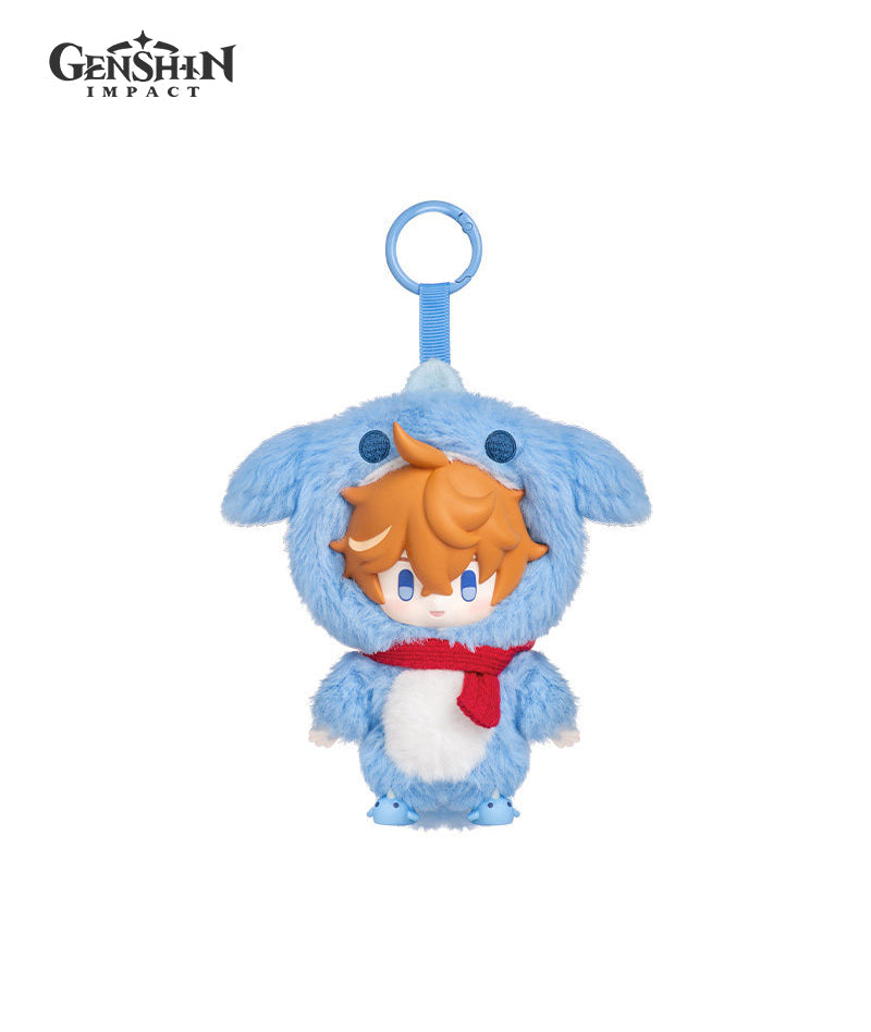[Official Merch] Genshin Impact Winter Nesting Series Plush Keychains - Klee & Zhongli
