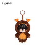 [Official Merch] Genshin Impact Winter Nesting Series Plush Keychains - Klee & Zhongli