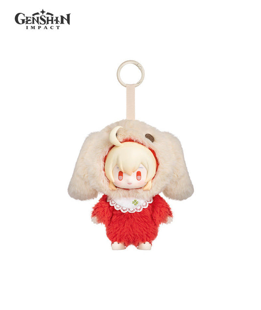 [Official Merch] Genshin Impact Winter Nesting Series Plush Keychains - Klee & Zhongli