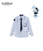 [Official Merchandise] Genshin Impact Furina Impression Clothing Striped Casual Shirt