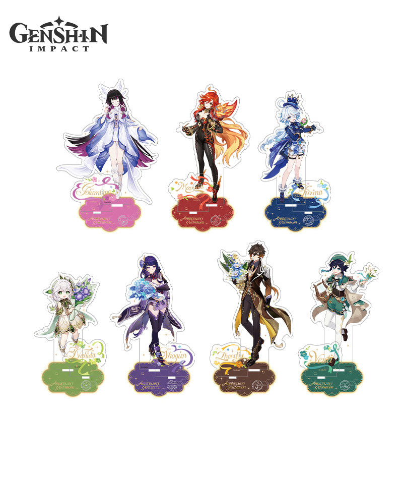 [Official Merch] Genshin Impact 5th Anniversary Character Standees