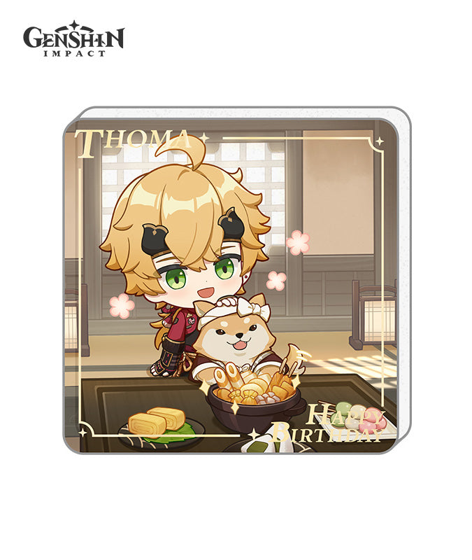 Genshin Impact Characters Birthday Acrylic Fridge Magnets