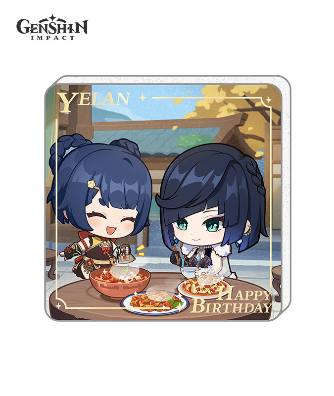 Genshin Impact Characters Birthday Acrylic Fridge Magnets