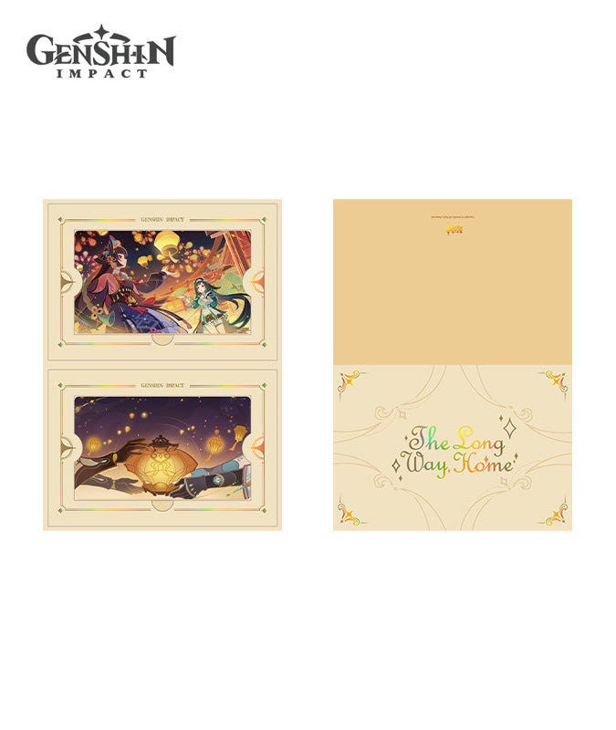 [Official Merch] Genshin Impact The Long Way Home Badge & Collection Card Set