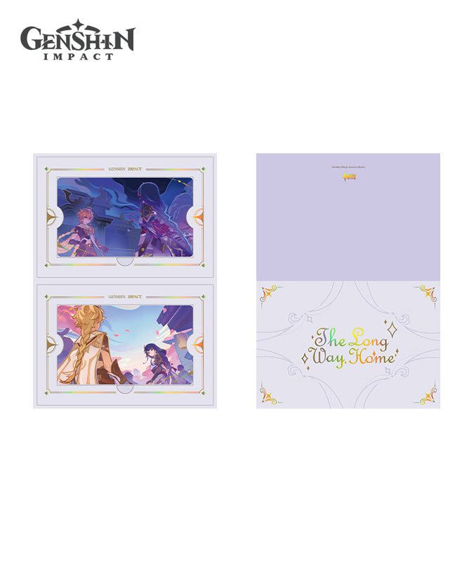 [Official Merch] Genshin Impact The Long Way Home Badge & Collection Card Set