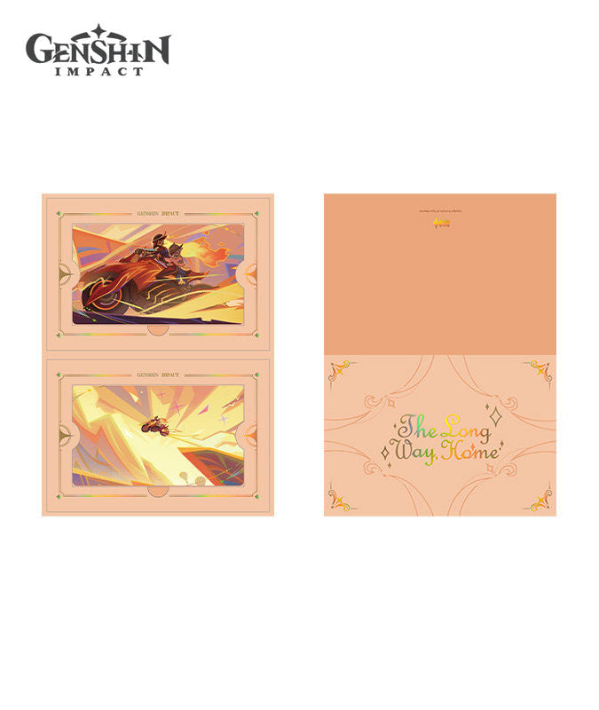 [Official Merch] Genshin Impact The Long Way Home Badge & Collection Card Set